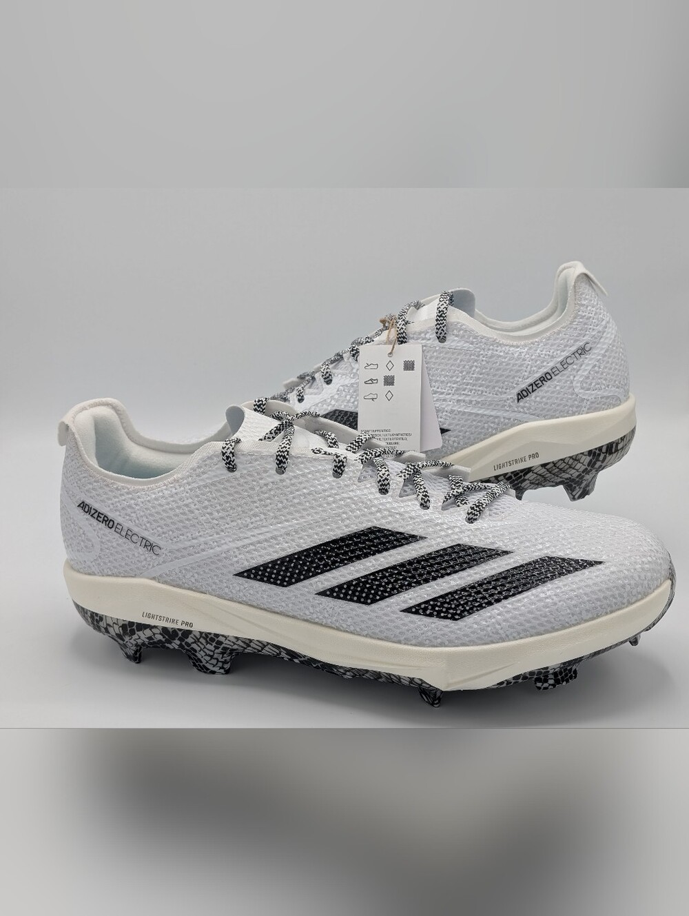 Adidas Cleats White/Black Adizero Electric 2.0 Exotic Speed Baseball Men's Spike